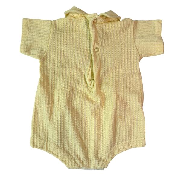 Vintage Baby Romper Unisex Infant Size 6 months Butter Yellow - Picture 10 of 10